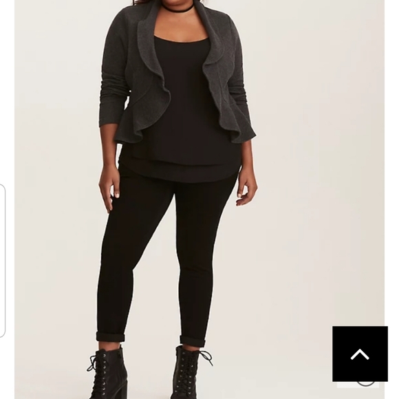 Torrid RUFFLE MILITARY BLAZER - Picture 2 of 3